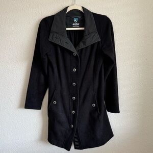 KUHL Savina Alfpaca Fleece Sweater Jacket Women’s S Black Button Coat Hiking